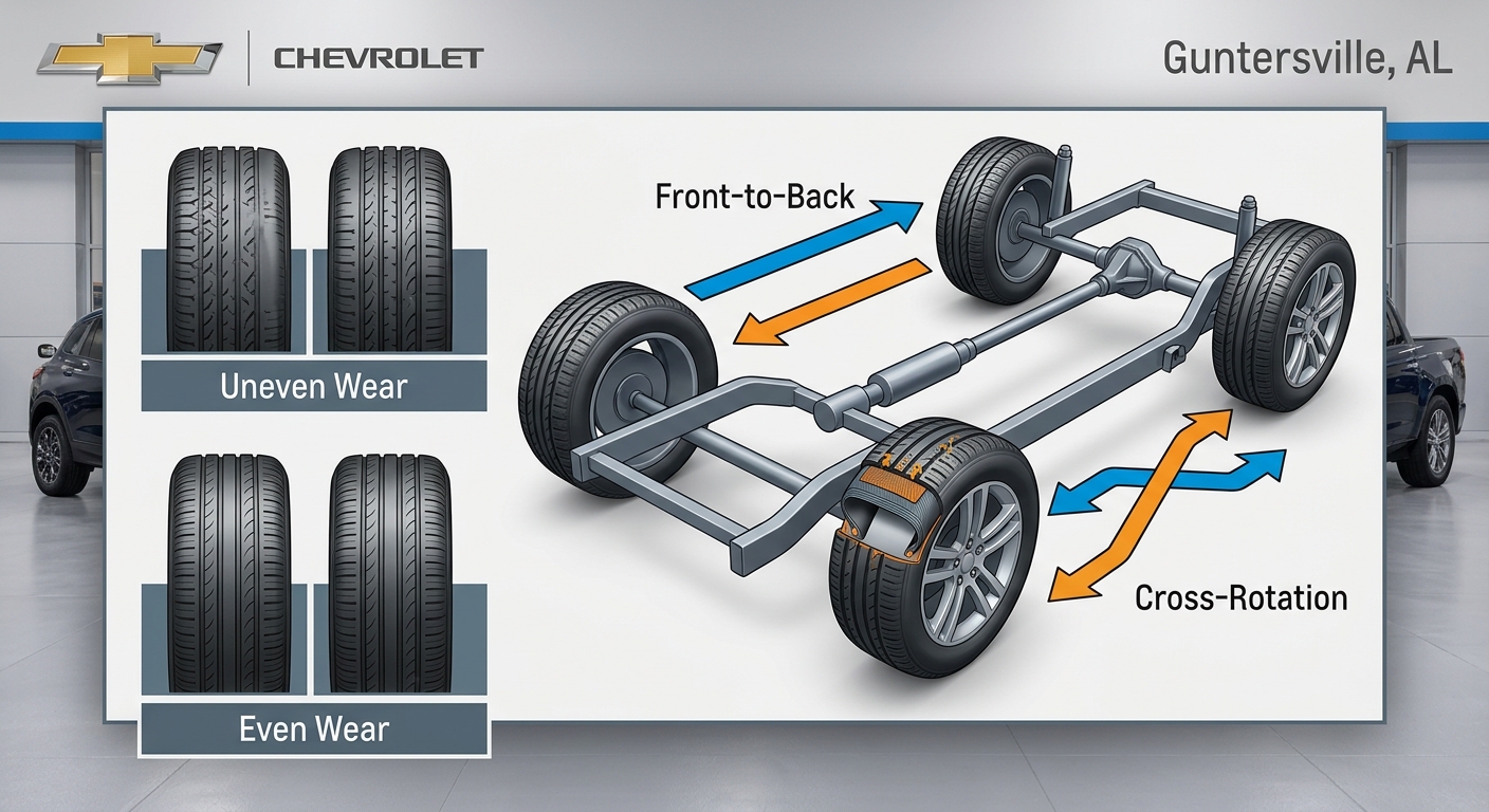 The Real Deal on Tire Rotation: How Swapping Positions Maximizes Your Tread Life | Guntersville Chevrolet