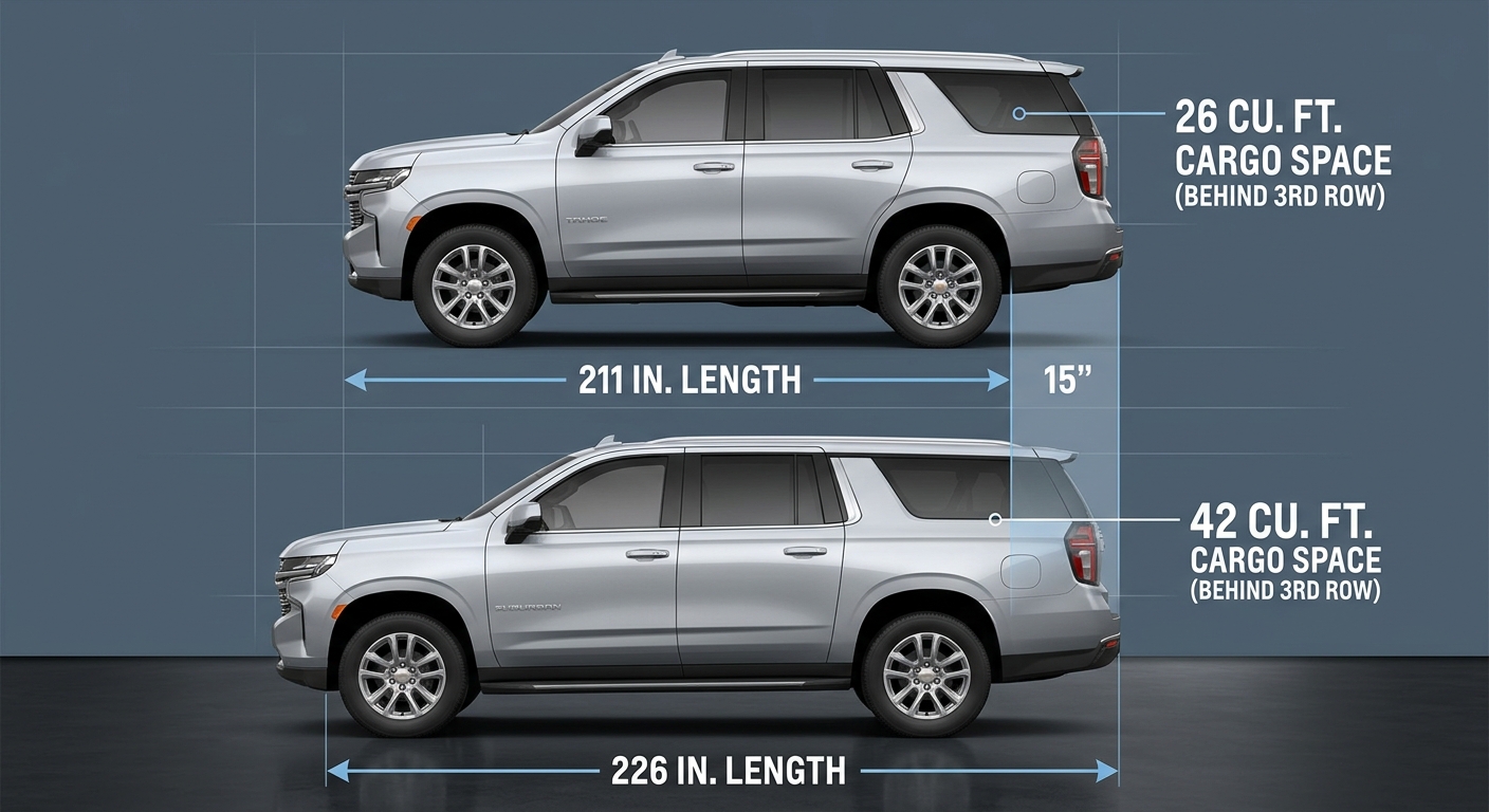 What Are the Main Differences Between the 2026 Chevy Tahoe and Suburban? | Guntersville Chevrolet