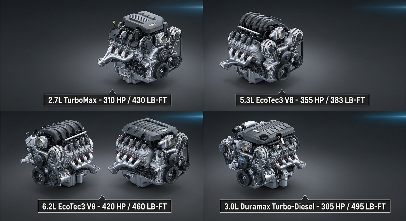 What Engine Options Are Available on the 2025 Chevy Silverado 1500 and How Much Power Do They Make? | Guntersville Chevrolet