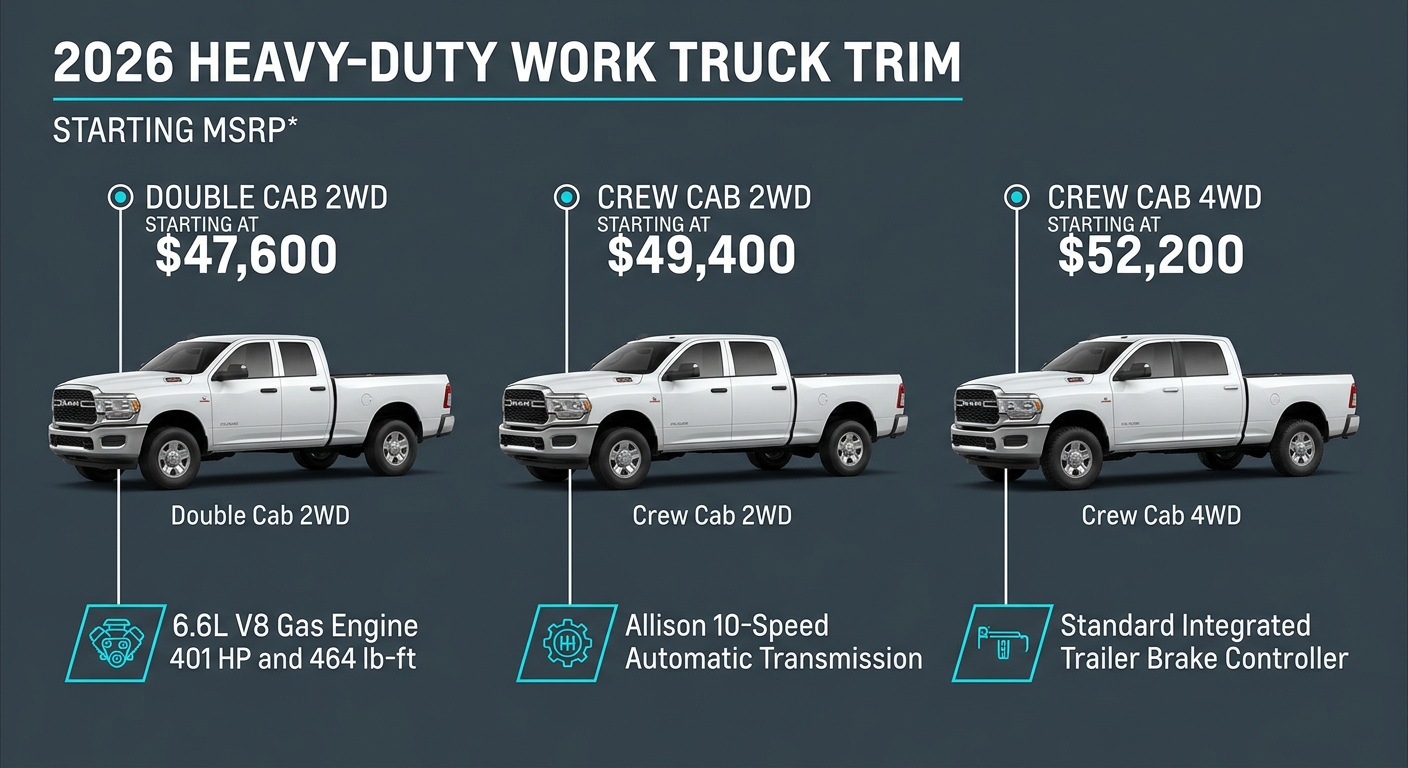 What Is the Starting MSRP of the 2026 Silverado 2500 HD Work Truck Trim? | Newton Chevrolet GMC