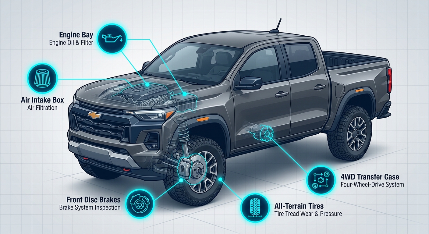 What Routine Maintenance Does a 2025 Chevy Colorado Need? | Newton Chevrolet GMC