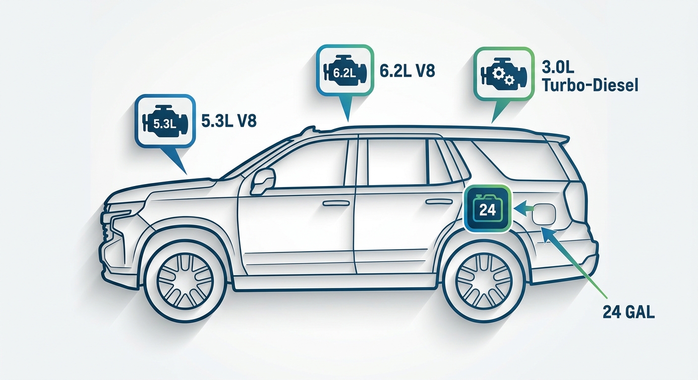 Understanding the Fuel Tank Capacity of the 2023 Chevrolet Tahoe Across All Engine Options | Newton Chevrolet of Russellville