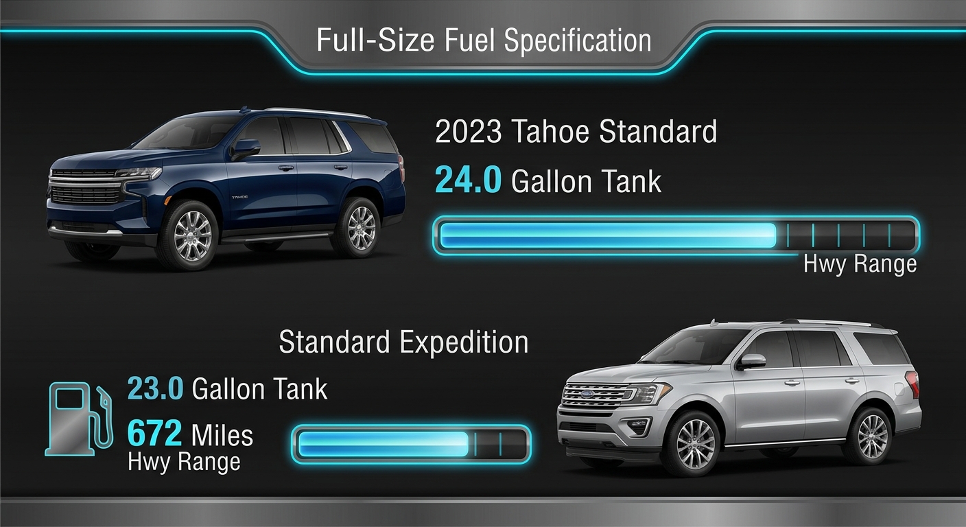 How Does the 2023 Tahoe Fuel Tank Size Compare to the Ford Expedition? | Newton Chevrolet of Russellville