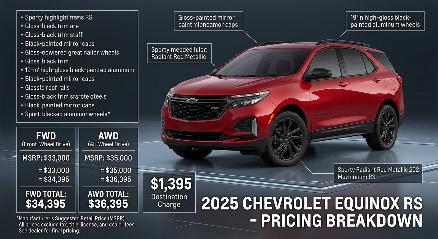 How Much Does the 2025 Chevrolet Equinox RS Trim Cost? | Newton Chevrolet of Russellville