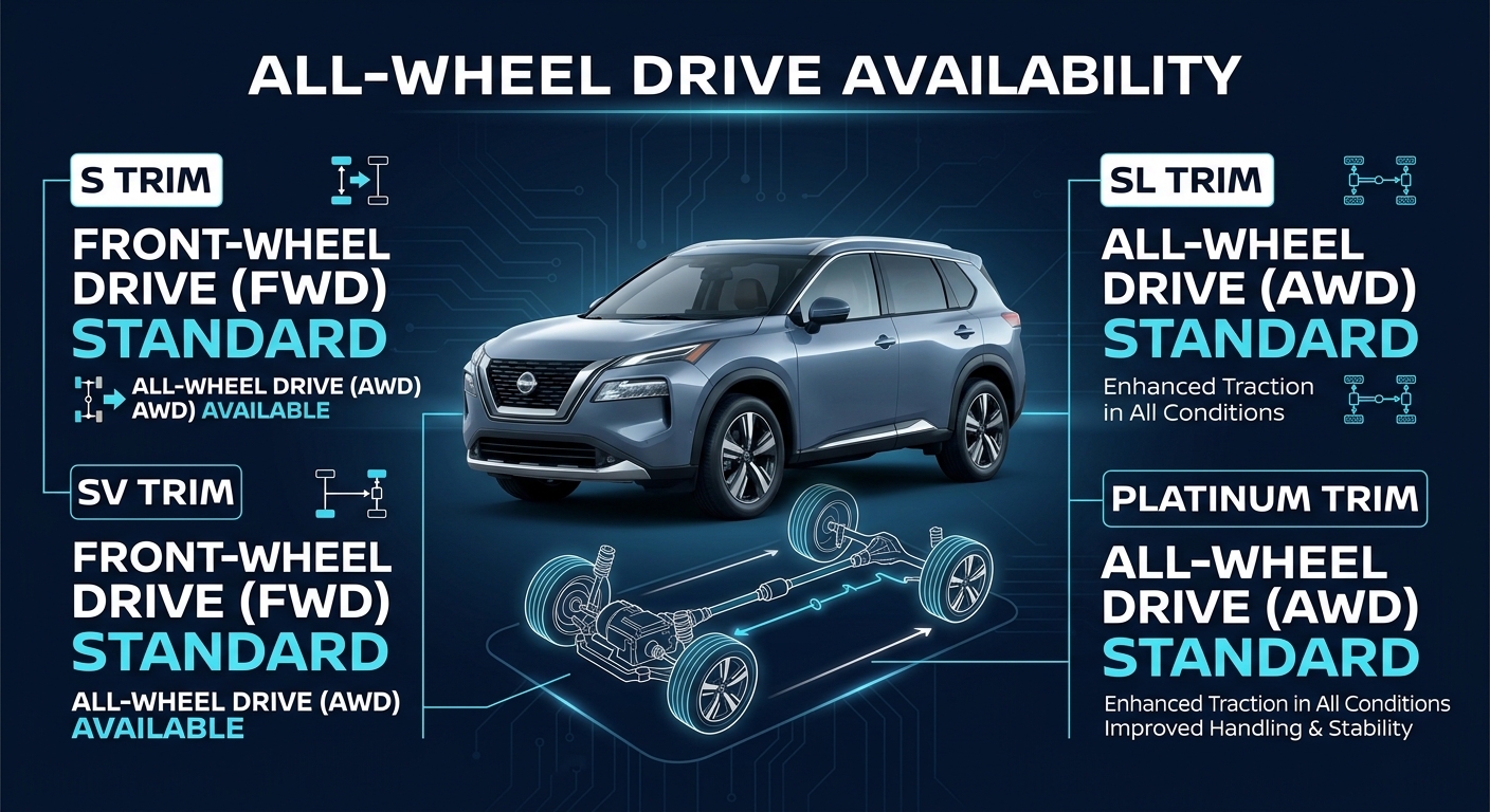 Does the Nissan Rogue Come With AWD on All Trims or Only Certain Versions? | Newton Nissan of Gallatin